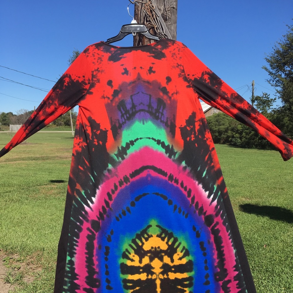 Tie Die long Sleeve Kimono